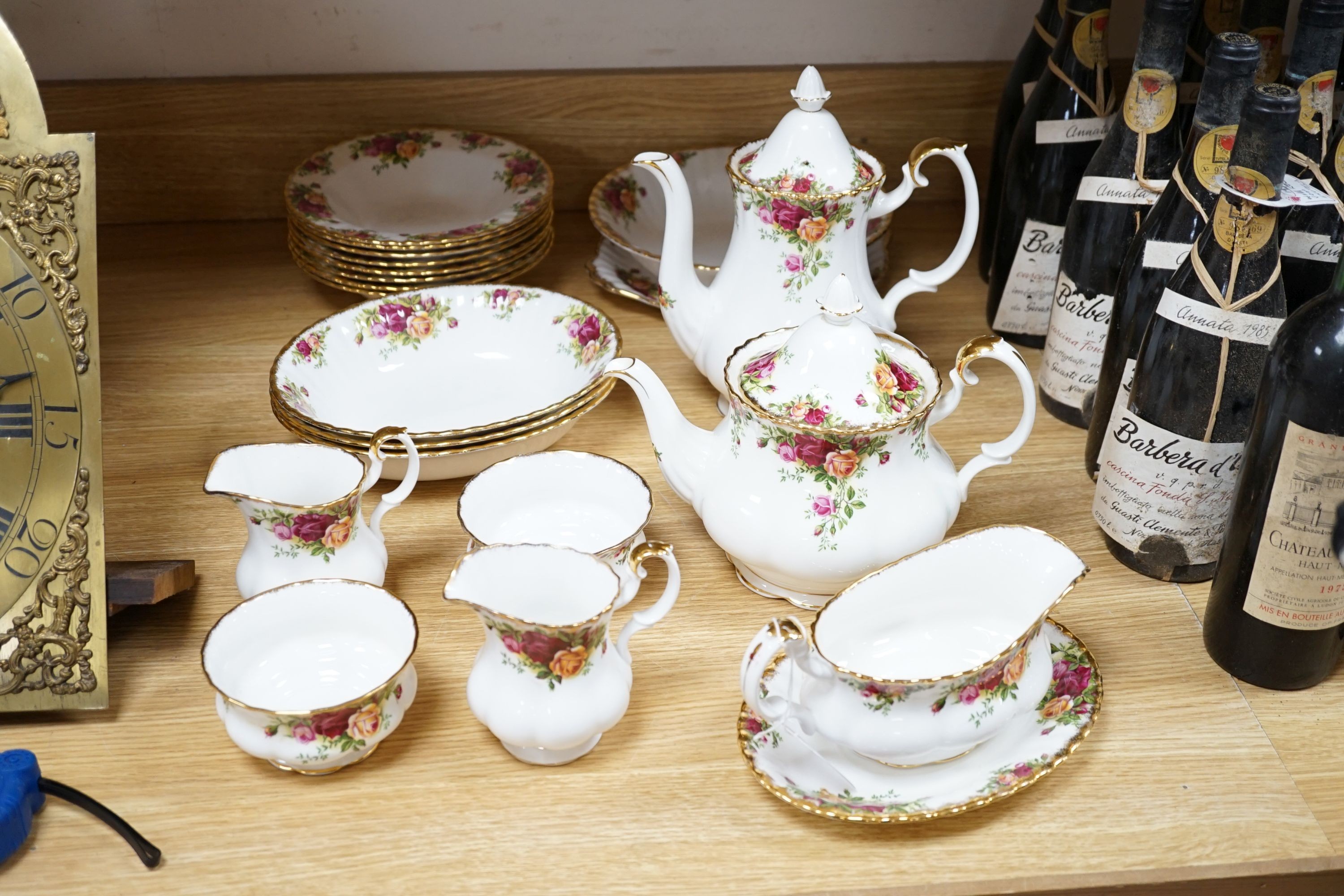 A Royal Albert Old country Roses pattern part tea and coffee set.